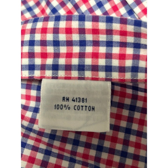 Ralph Lauren Men's XXL Gingham Check Long Sleeve Button Down Shirt Red Blue - Picture 4 of 9